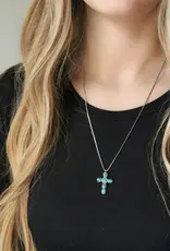 Sweet Three Designs Choosin' Texas Turquoise Cross Necklace