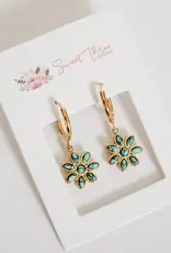 Sweet Three Designs Cassidy Turquoise Hoops