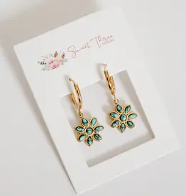 Sweet Three Designs Cassidy Turquoise Hoops