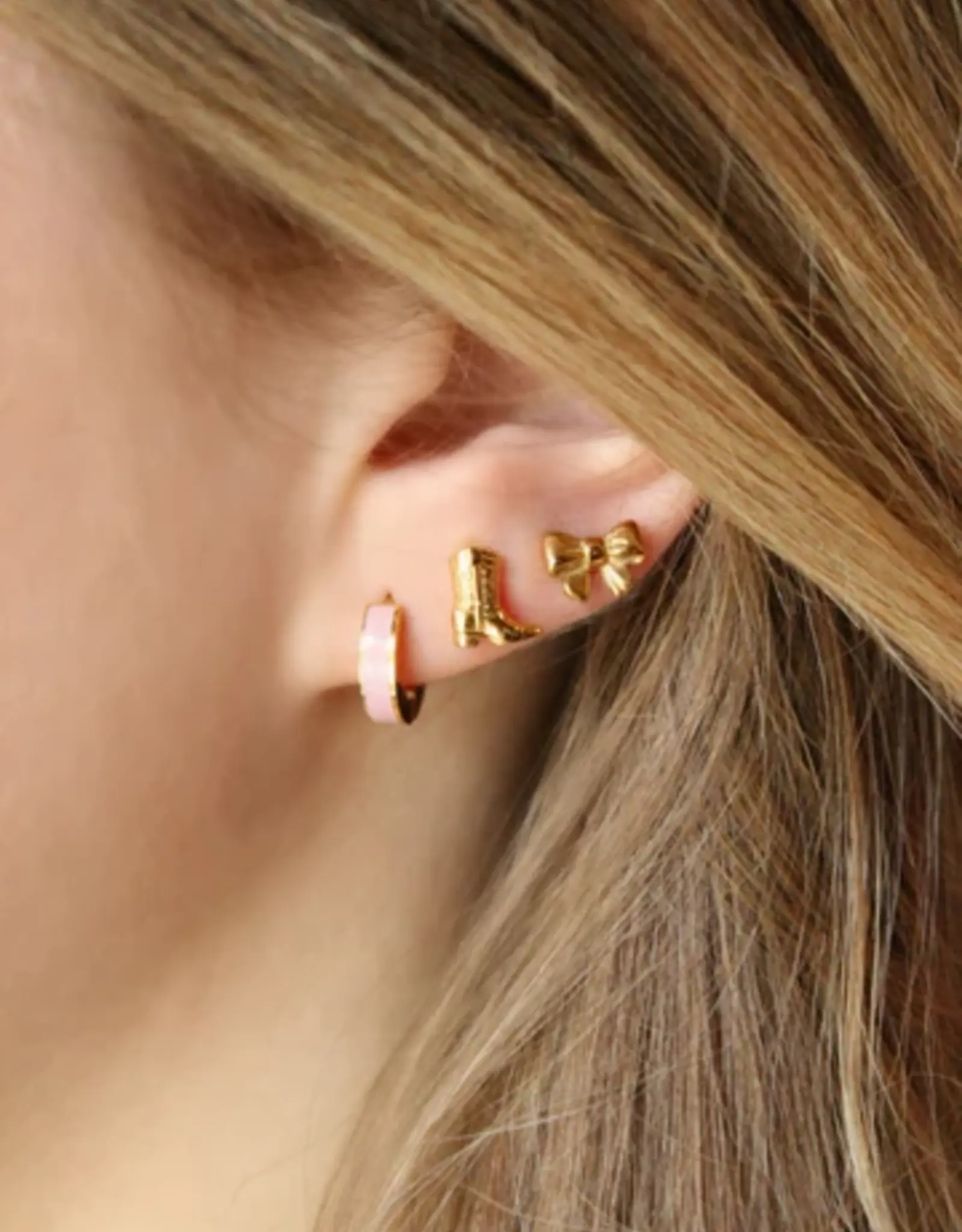 Sweet Three Designs Cloud 9 Pink Hoops