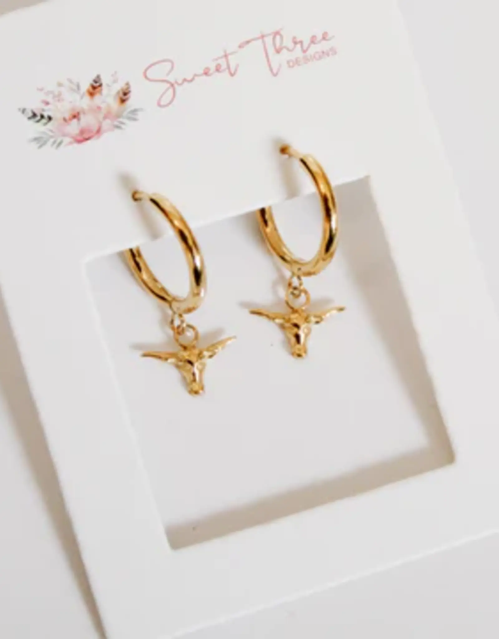 Sweet Three Designs Boho Bull Hoops