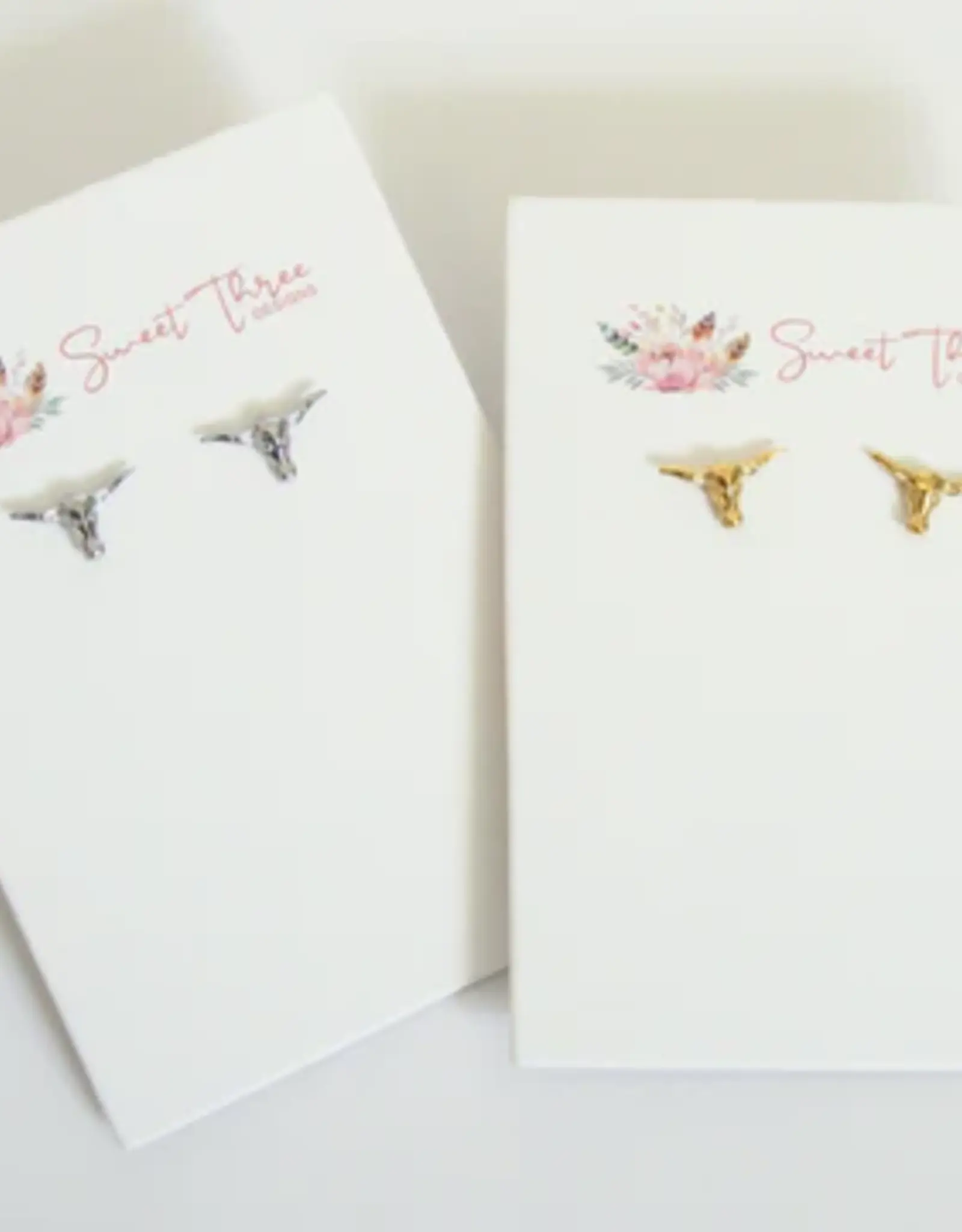 Sweet Three Designs Boho Bull Studs