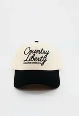 Country Liberty Two-Toned Cursive Script Hat