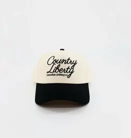 Country Liberty Two-Toned Cursive Script Hat