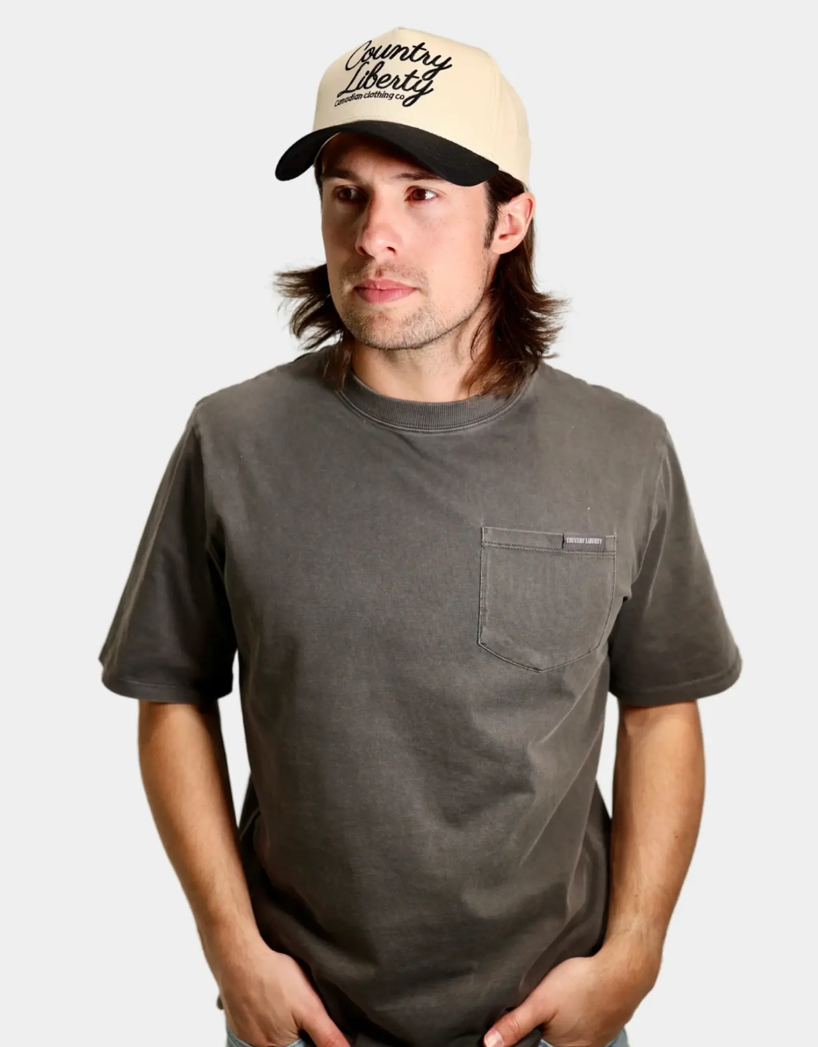 Country Liberty Two-Toned Cursive Script Hat