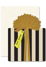 Ginger P. Designs Card, Black Stripe Birthday
