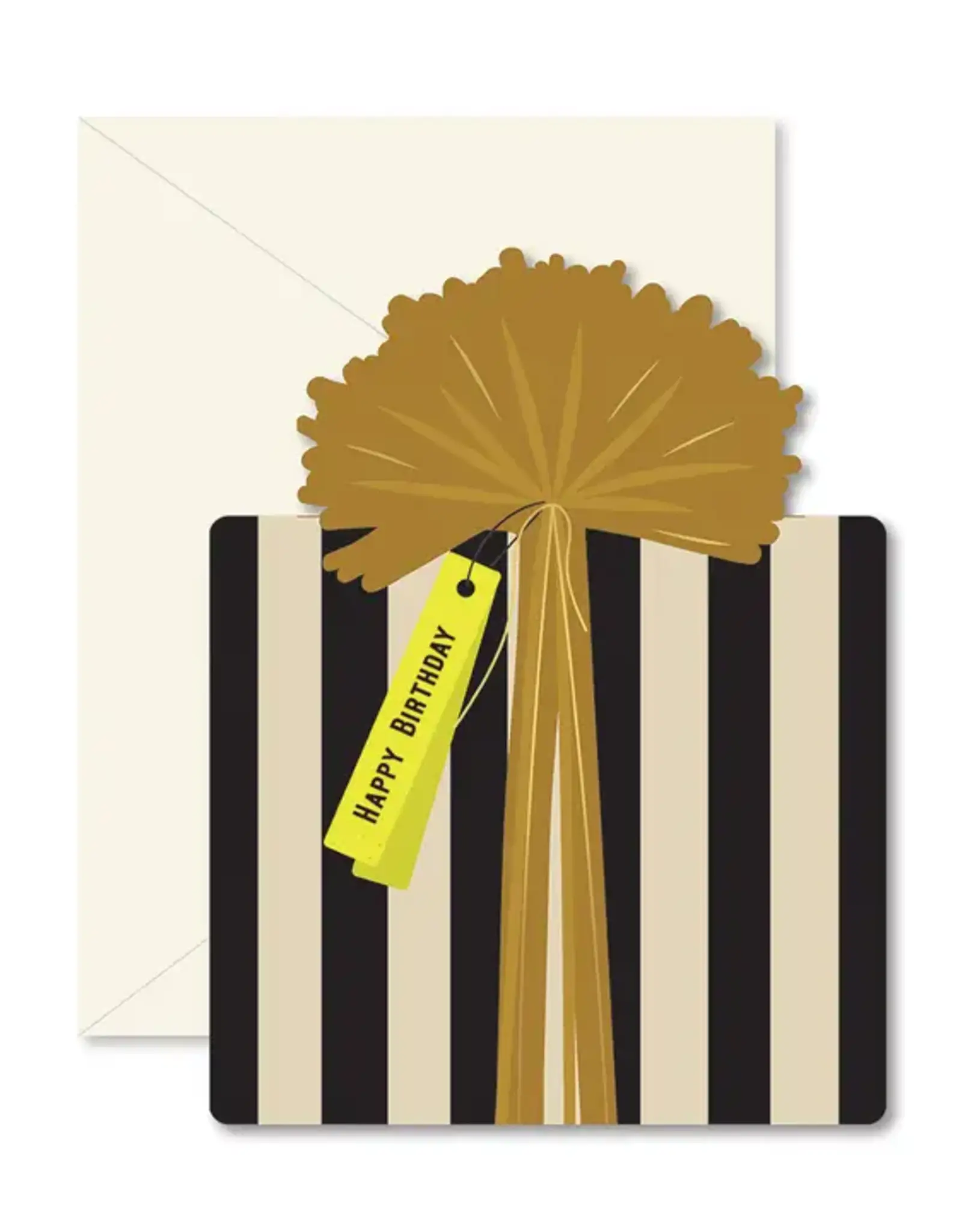Ginger P. Designs Card, Black Stripe Birthday
