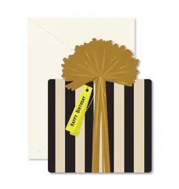 Ginger P. Designs Card, Black Stripe Birthday