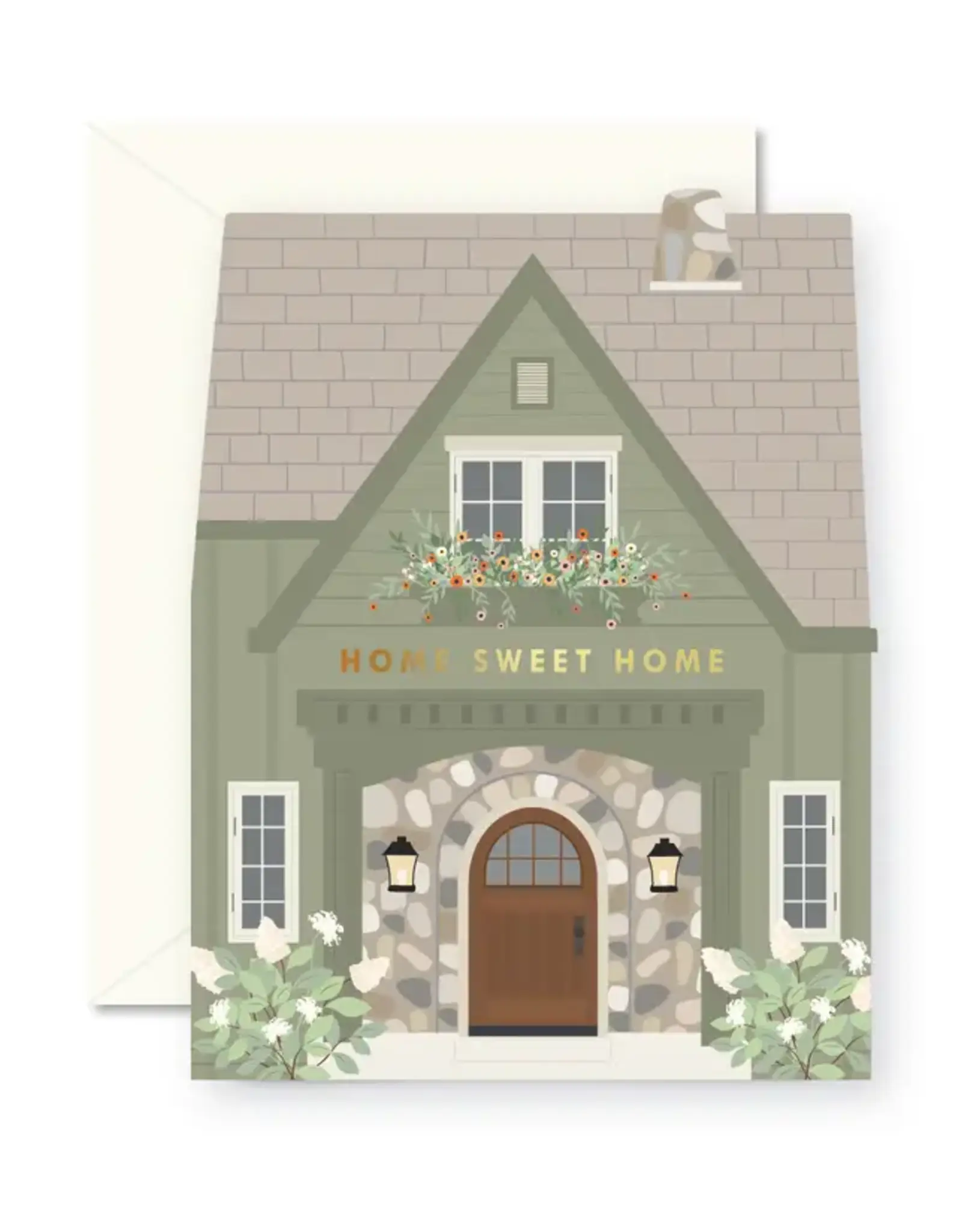 Ginger P. Designs Card, Home Sweet Home Green