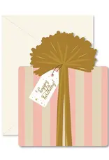 Ginger P. Designs Card, Birthday Gift Pink Stripe