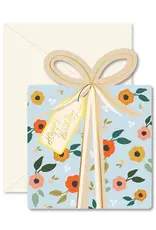 Ginger P. Designs Card, Blue Floral Birthday