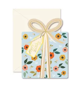 Ginger P. Designs Card, Blue Floral Birthday