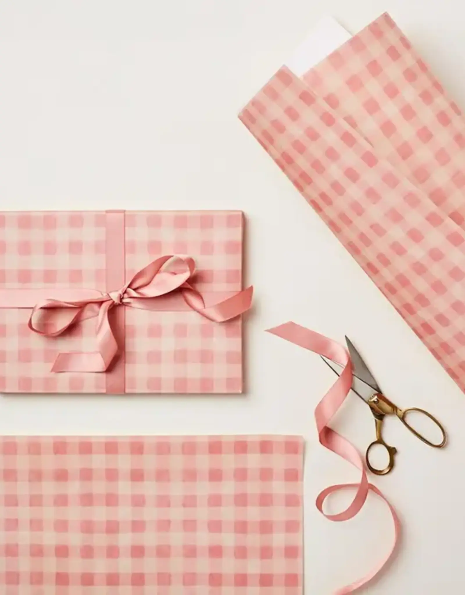 Wanderlust Paper Co Patterned Paper, Pink Gingham