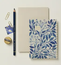 Wanderlust Paper Co Card, Blue Flora Thank You