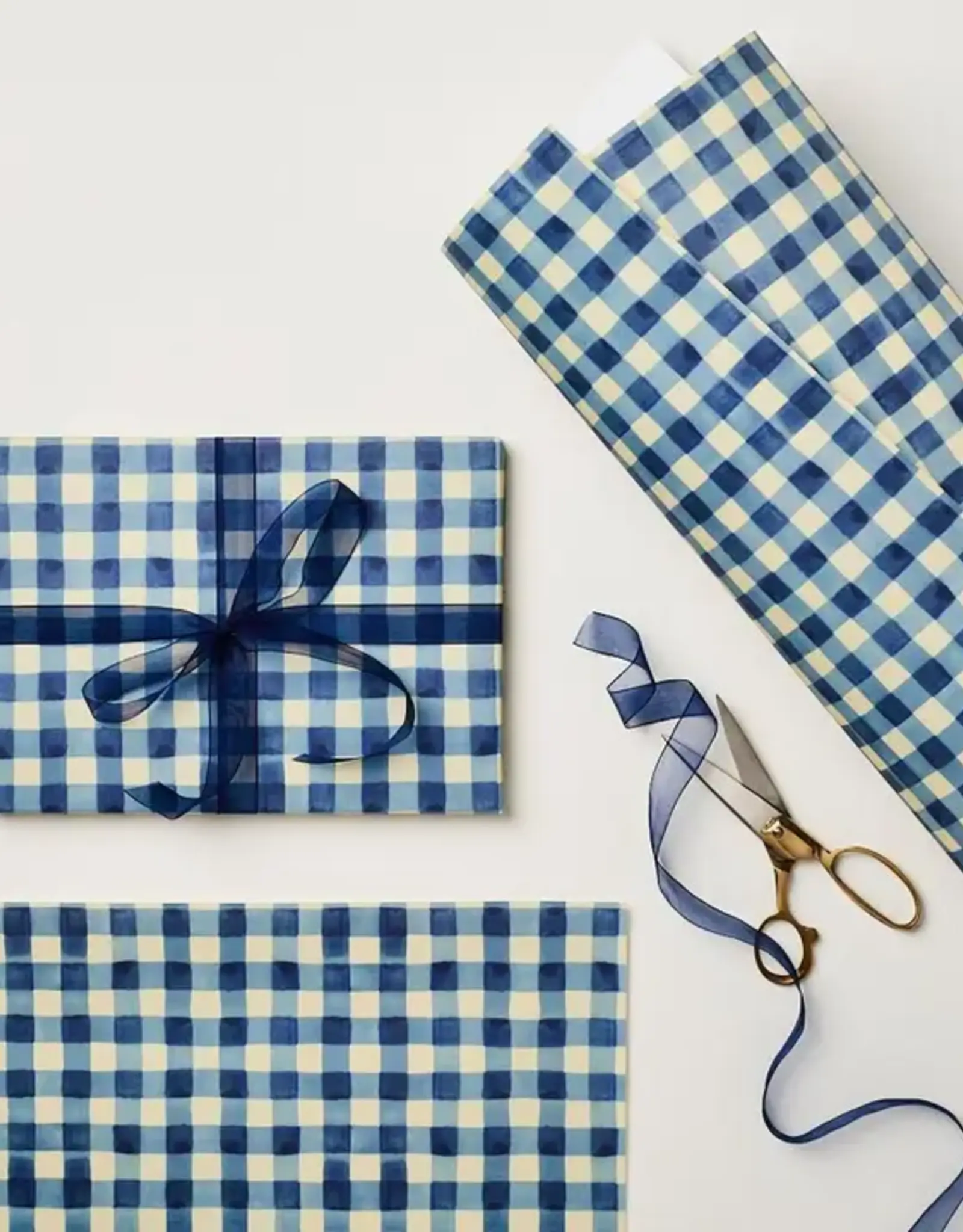 Wanderlust Paper Co Patterned Paper, Blue Gingham