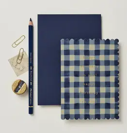 Wanderlust Paper Co Card, Blue Gingham Happy Birthday To You