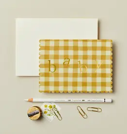 Wanderlust Paper Co Card, Mustard Gingham Baby