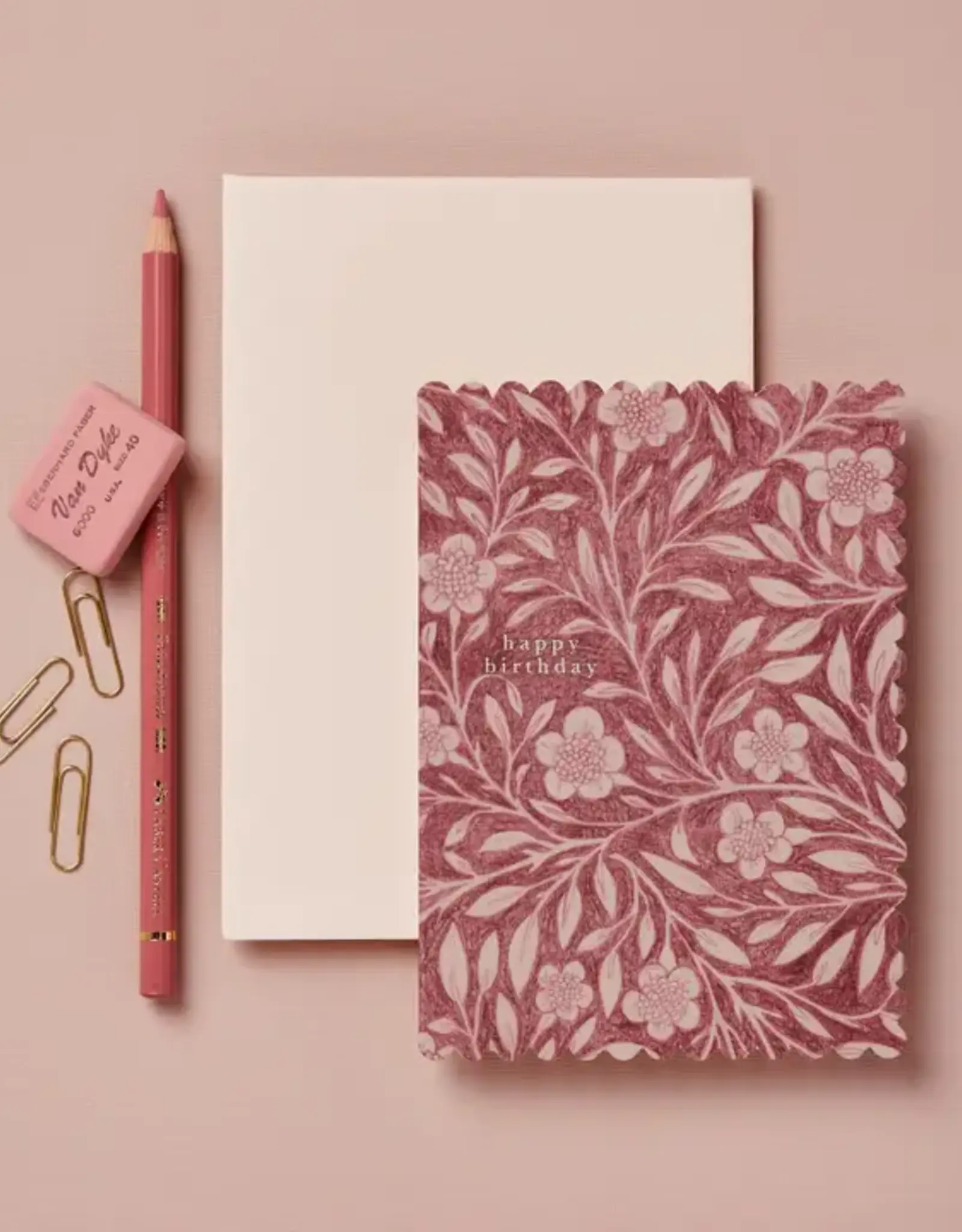 Wanderlust Paper Co Card, Pink Flora Happy Birthday