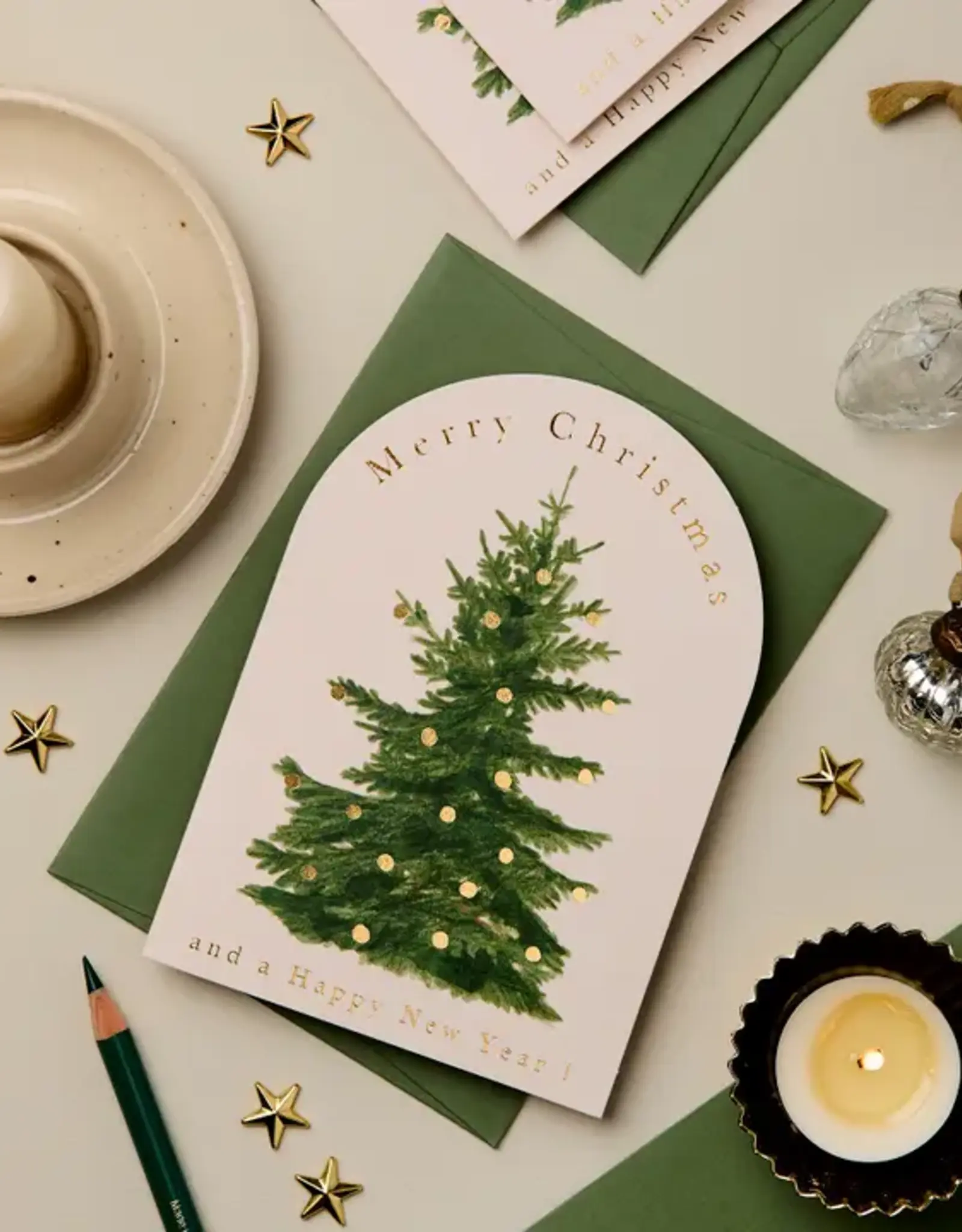Wanderlust Paper Co Card, Merry Christmas Tree