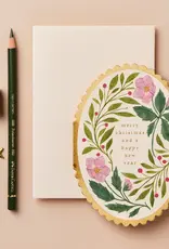 Wanderlust Paper Co Card, Pink Flora Merry Christmas