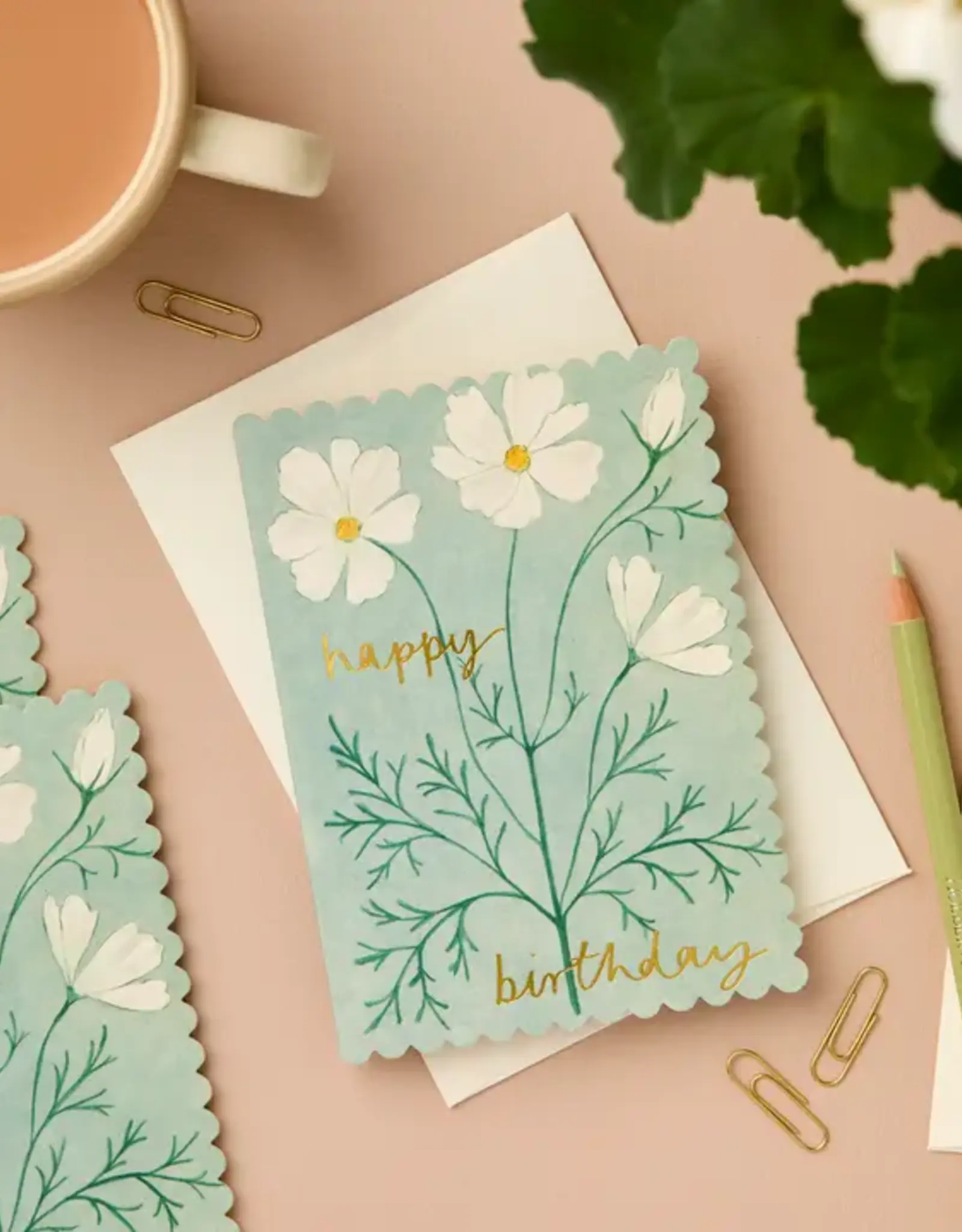 Wanderlust Paper Co Card, Cosmos Happy Birthday
