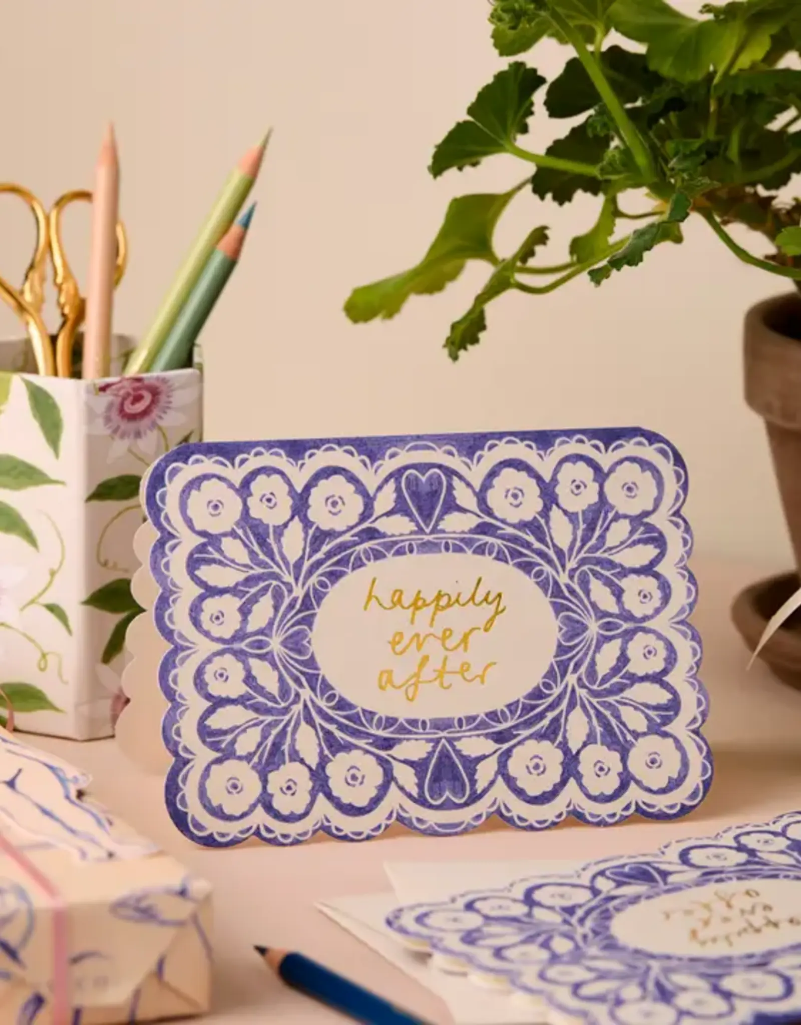 Wanderlust Paper Co Card, Lace Happily Ever After
