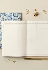 Wanderlust Paper Co Weekly Planner, Blue Flora