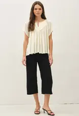 Flutter Crinkly Woven Blouse