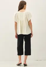 Flutter Crinkly Woven Blouse