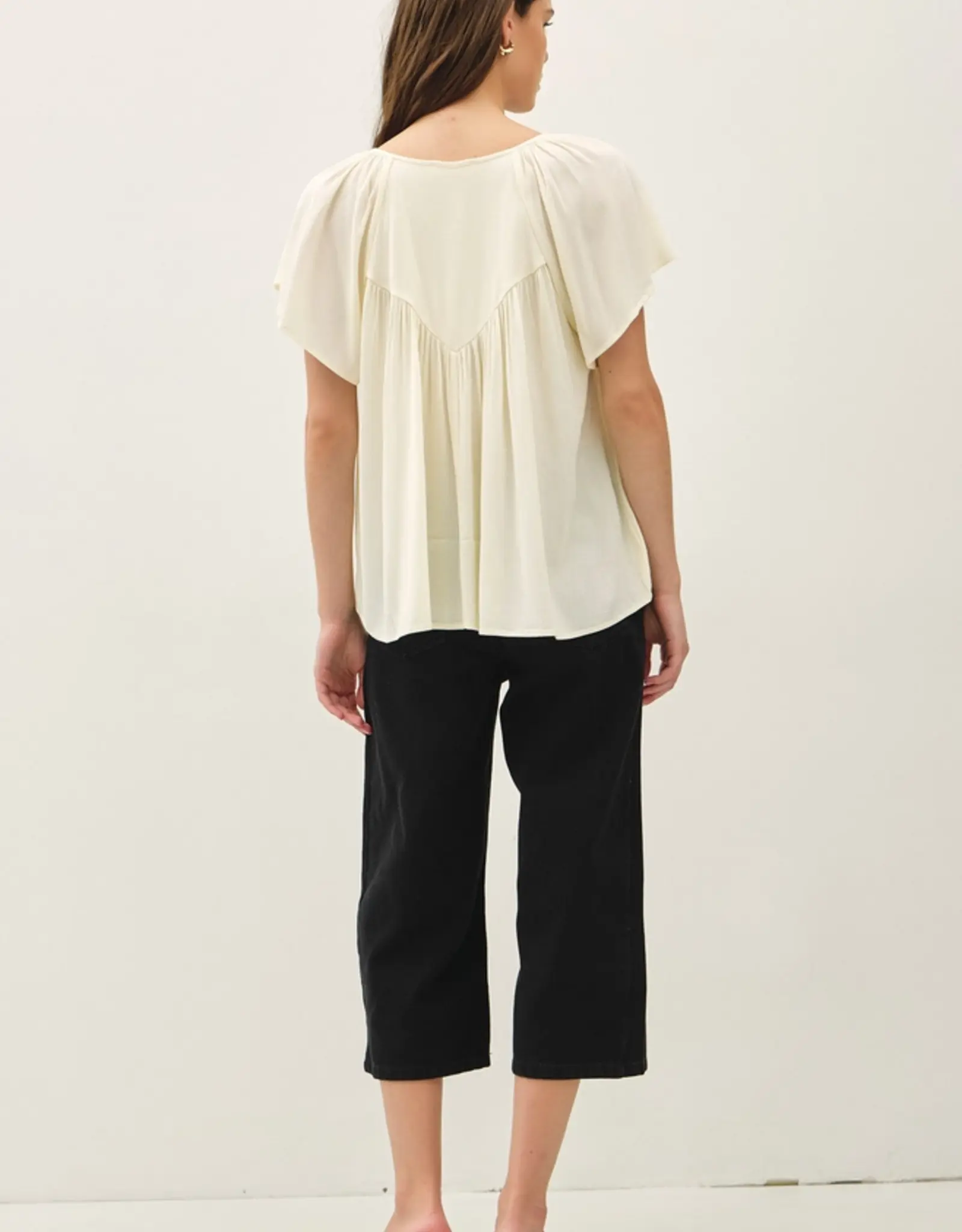 Flutter Crinkly Woven Blouse