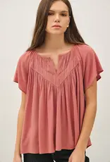 Flutter Crinkly Woven Blouse