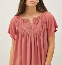 Flutter Crinkly Woven Blouse