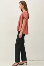 Flutter Crinkly Woven Blouse