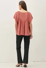Flutter Crinkly Woven Blouse