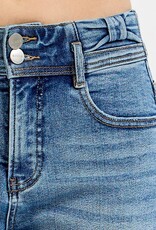 Risen Jeans Tummy Control High Rise Bow Detailed Shorts
