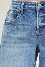 Risen Jeans Heart Embroidered Barrel Jeans