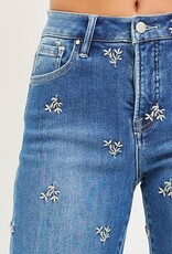Risen Jeans Embroidered Tummy Control Jeans