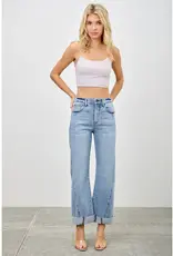 Saige Denim High Rise Straight Leg With Cuff