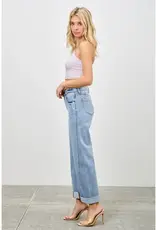 Saige Denim High Rise Straight Leg With Cuff