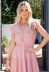 Sweet Lovely By Jen Ruffle Mini Dress
