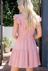 Sweet Lovely By Jen Ruffle Mini Dress