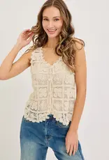 Sweet Lovely By Jen Crochet Lace Floral Tank