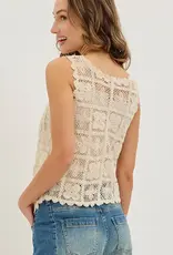 Sweet Lovely By Jen Crochet Lace Floral Tank