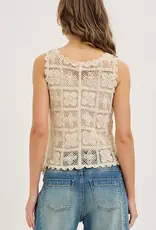 Sweet Lovely By Jen Crochet Lace Floral Tank