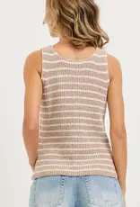 Sweet Lovely By Jen Stripe Knit Tank