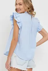Sweet Lovely By Jen Smocked Ruffle Top