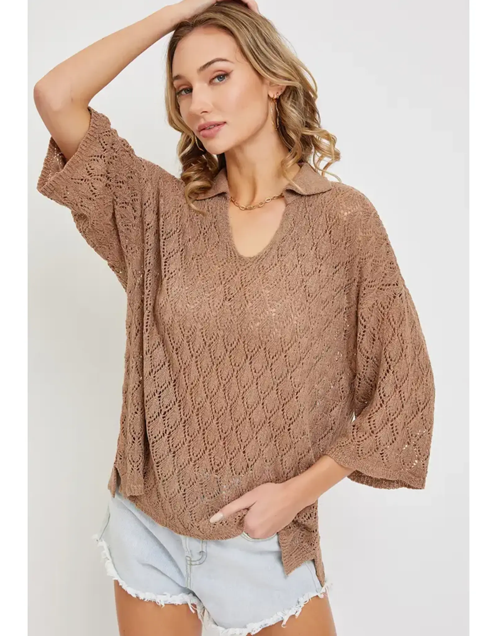 Sweet Lovely By Jen Lightweight Knit Sweater