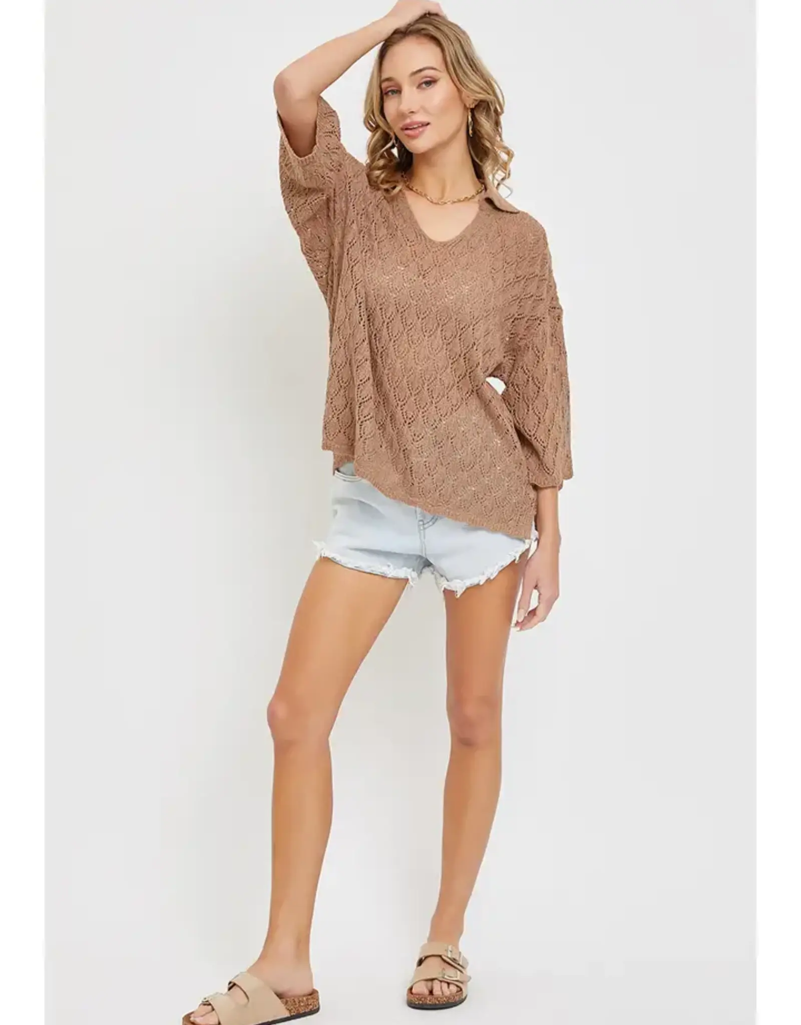 Sweet Lovely By Jen Lightweight Knit Sweater