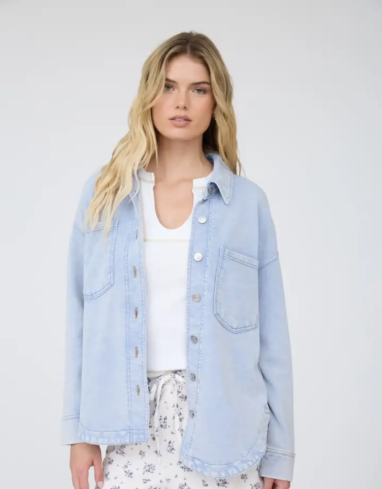 Blu Pepper Collared Button Down Shacket
