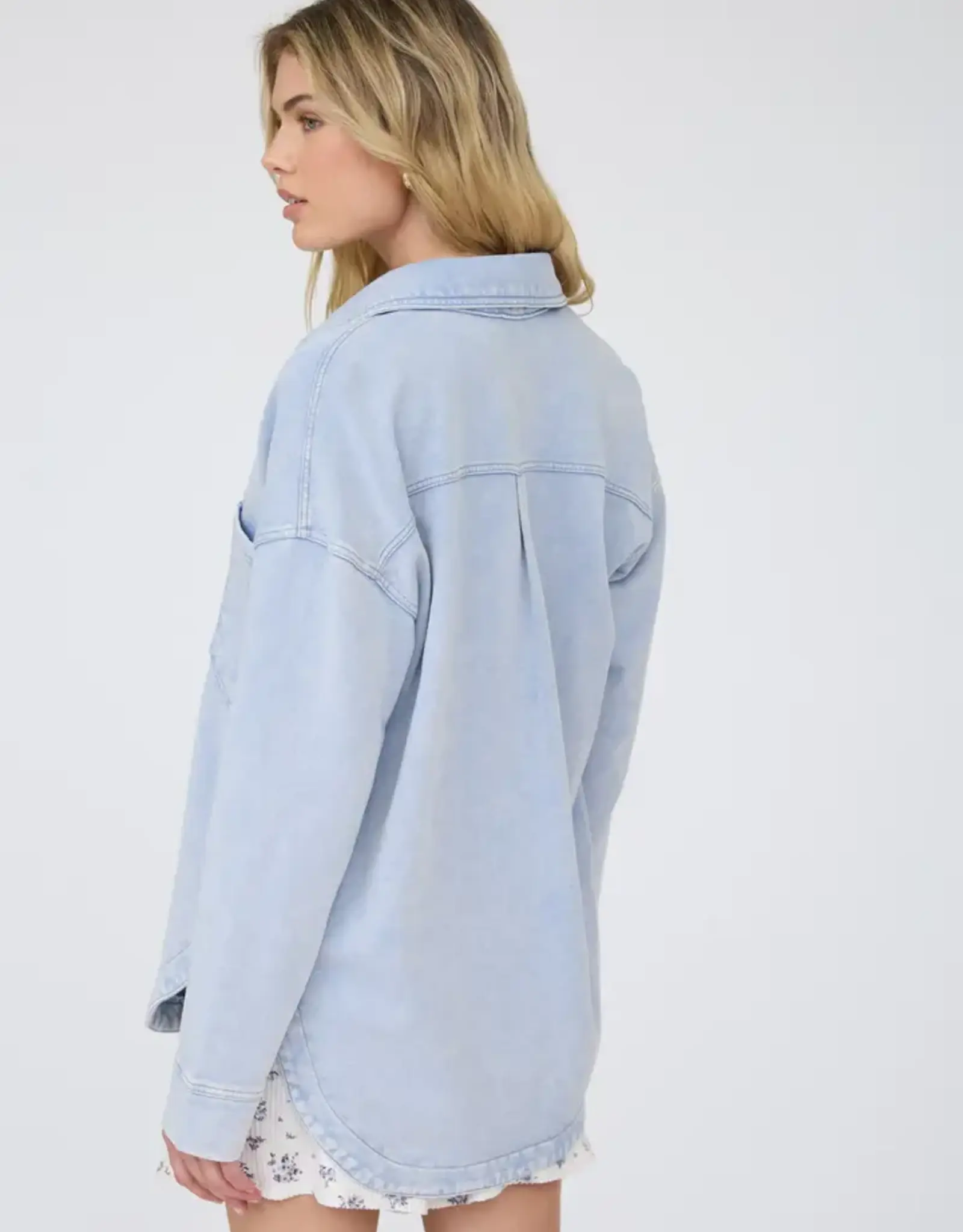 Blu Pepper Collared Button Down Shacket